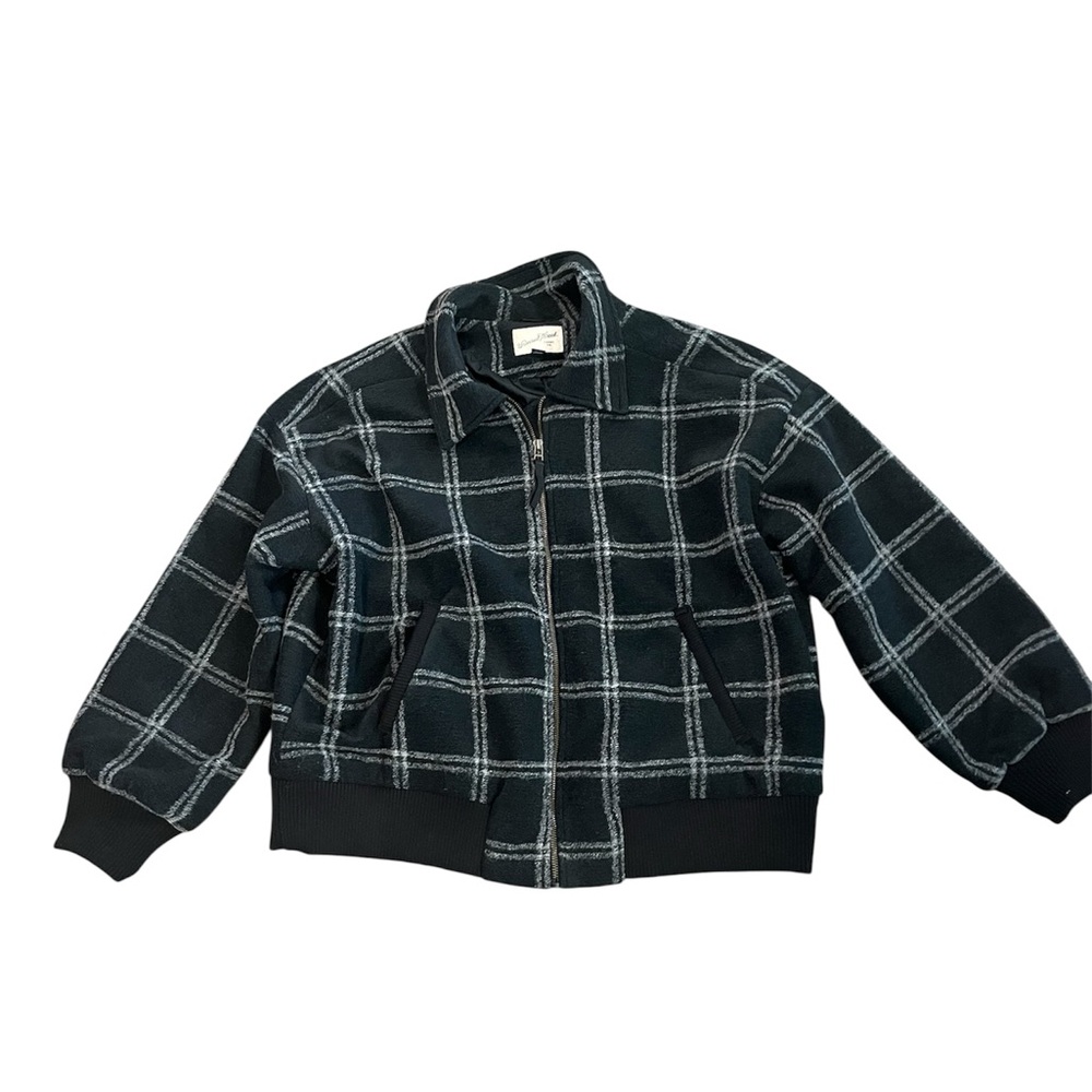 Universal Thread Black and Gray Checkered Jacket - image 4